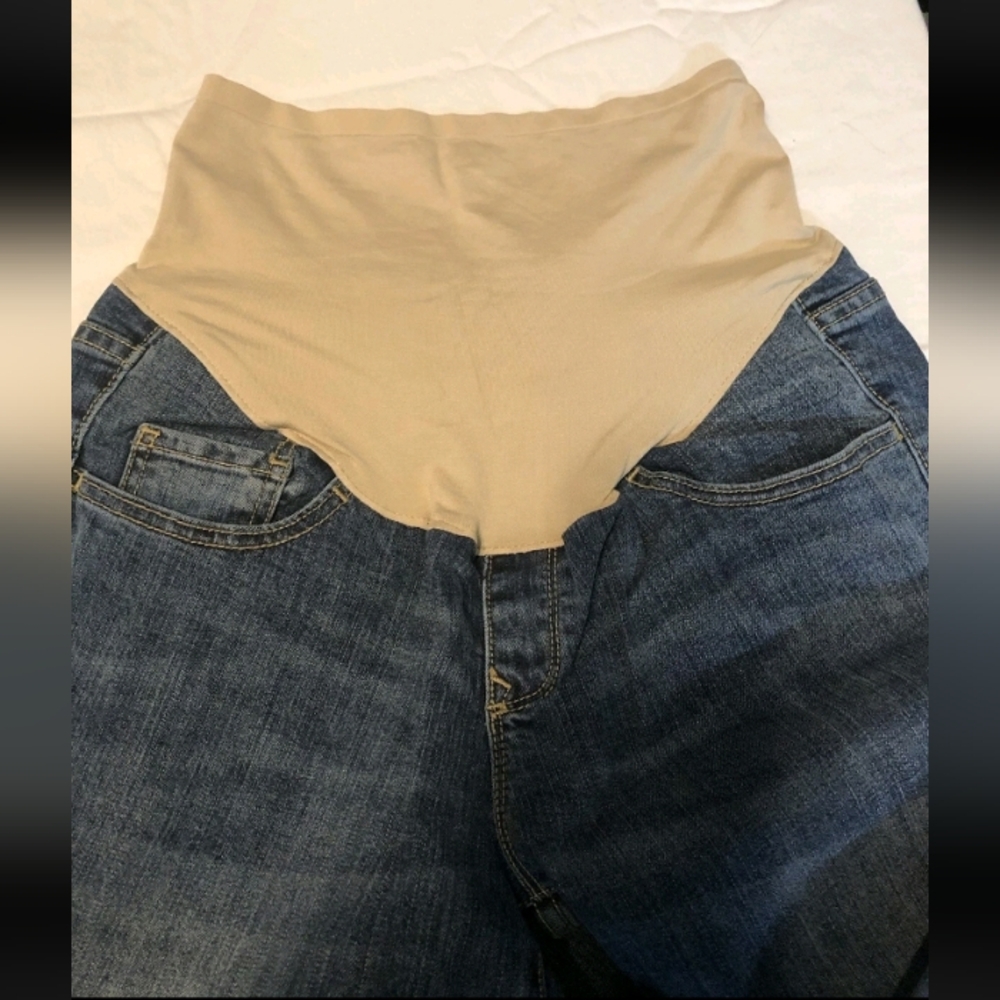 High-Waisted Blue Old Navy Maternity Boot Cut Jeans Size 8